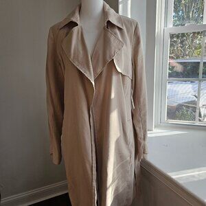 Banana Republic, Soft/Lined/Belted Trench Coat, Light Khaki/Cream, Size S